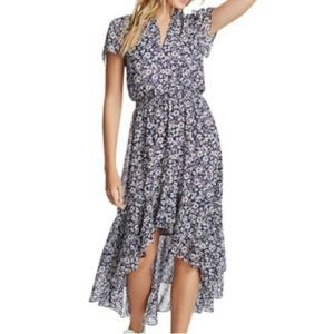 1. State Blue and White Floral Midi Dress